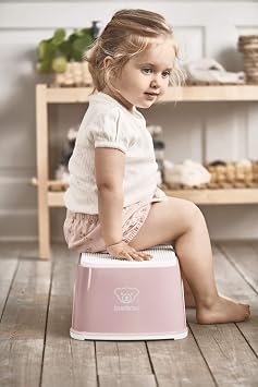 BabyBjorn Step Stool, Powder Pink/White