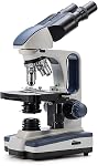 SWIFT Microscope SW350B 40X-2500X,Binocular Compound Microscope with Double Layer Mechanical Stage + Blank Slides, Cover Slips, Research-Grade for Students and Adults