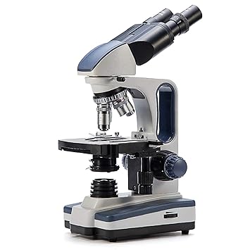Swift SW350B 40X-2500X Magnification, Siedentopf Binocular Head, Research-Grade Compound Lab Microscope with Wide-Field 10X and 25X Eyepieces, Mechanical Stage, Abbe Condenser (SW350B)