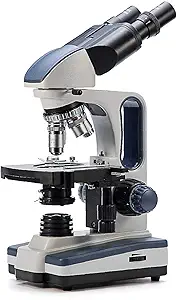 SWIFT SW350B 40X-2500X Magnification, Siedentopf Binocular Head, Research-Grade Compound Lab Microscope with Wide-Field 10X and 25X Eyepieces, Mechanical Stage, Abbe Condenser