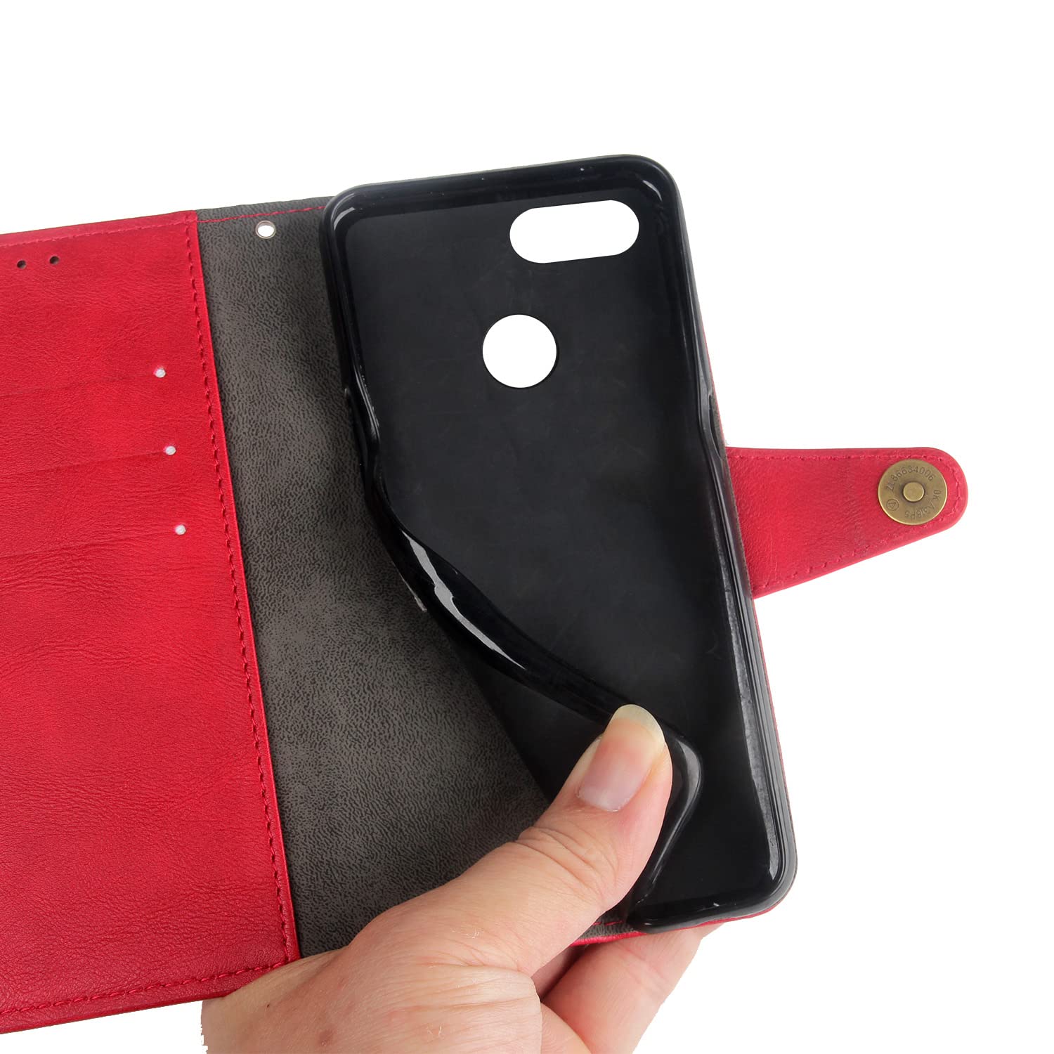 TienJueShi Dea Con Fuzione Stand Portafoglio TPU Silicone In Pelle