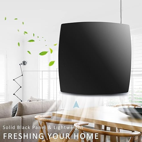 Miniatura 6 de Ventilador de escape de baño negro de 4 pulgadas para ventana, ventilador extractor enchufable de ABS IPX4 de 55 CFM con amortiguador antirretorno
