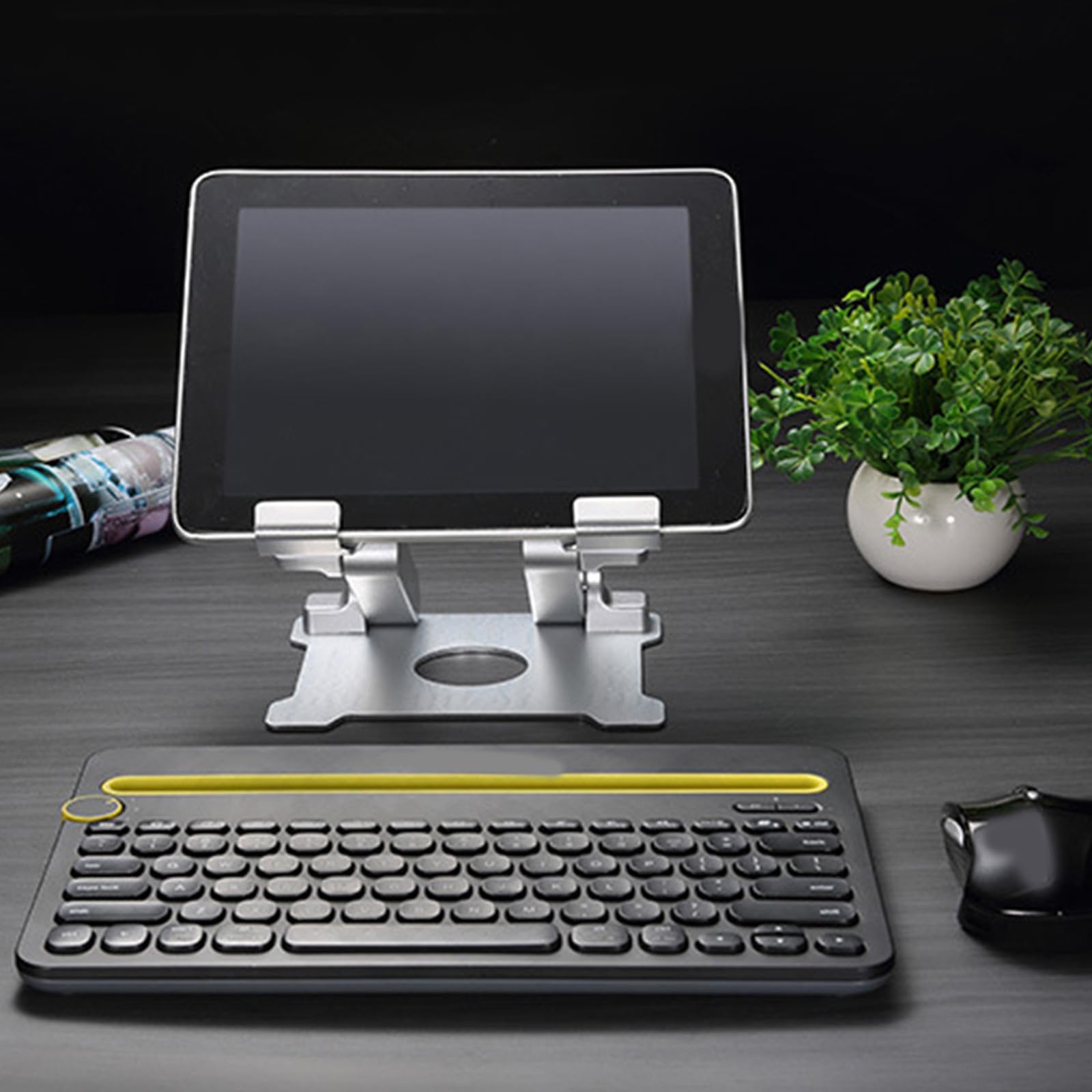 Supporto per Tablet Regolabile in Lega di Alluminio Pieghevole