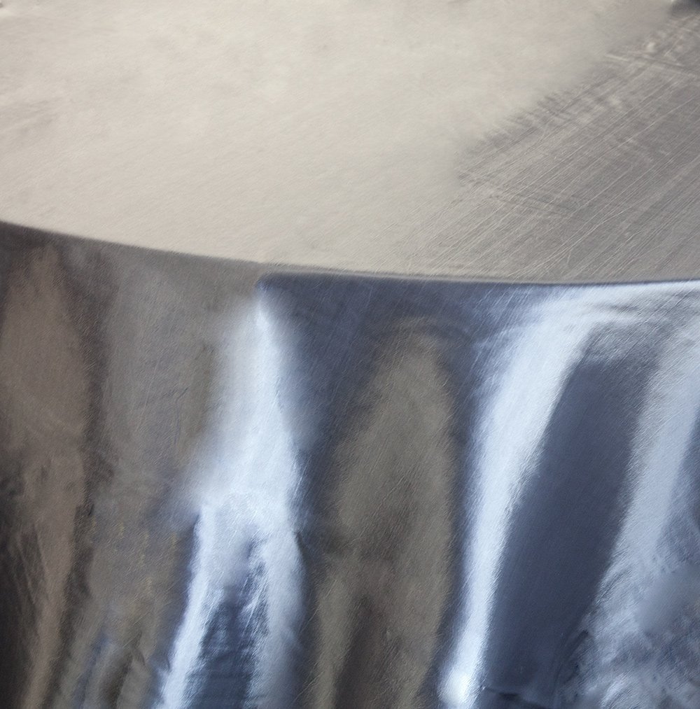 Taffeta 132" Round Table Cloths - Wedding Parties Events Home Decor (Platinum)