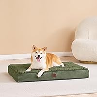 Vista 9 de EHEYCIGA Camas ortopédicas XL para perros extragrandes con funda extraíble lavable, color verde oscuro, 44 x 32 pulgadas