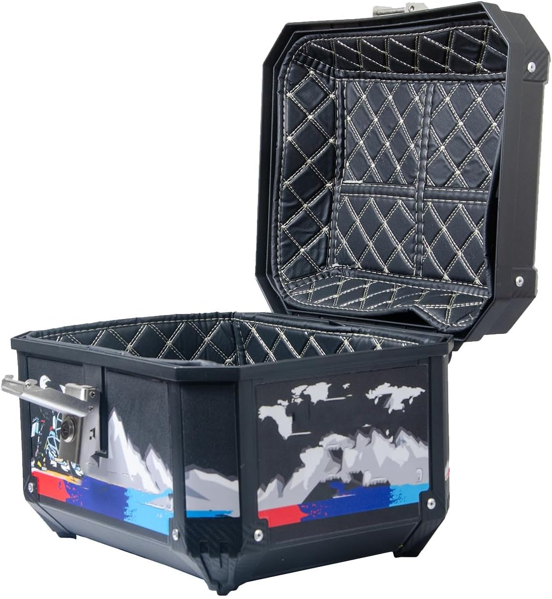 GOTOTOP Luggage Box, ABS 45L Detachable Storage Carrier, Versatile Tail Box for Riders