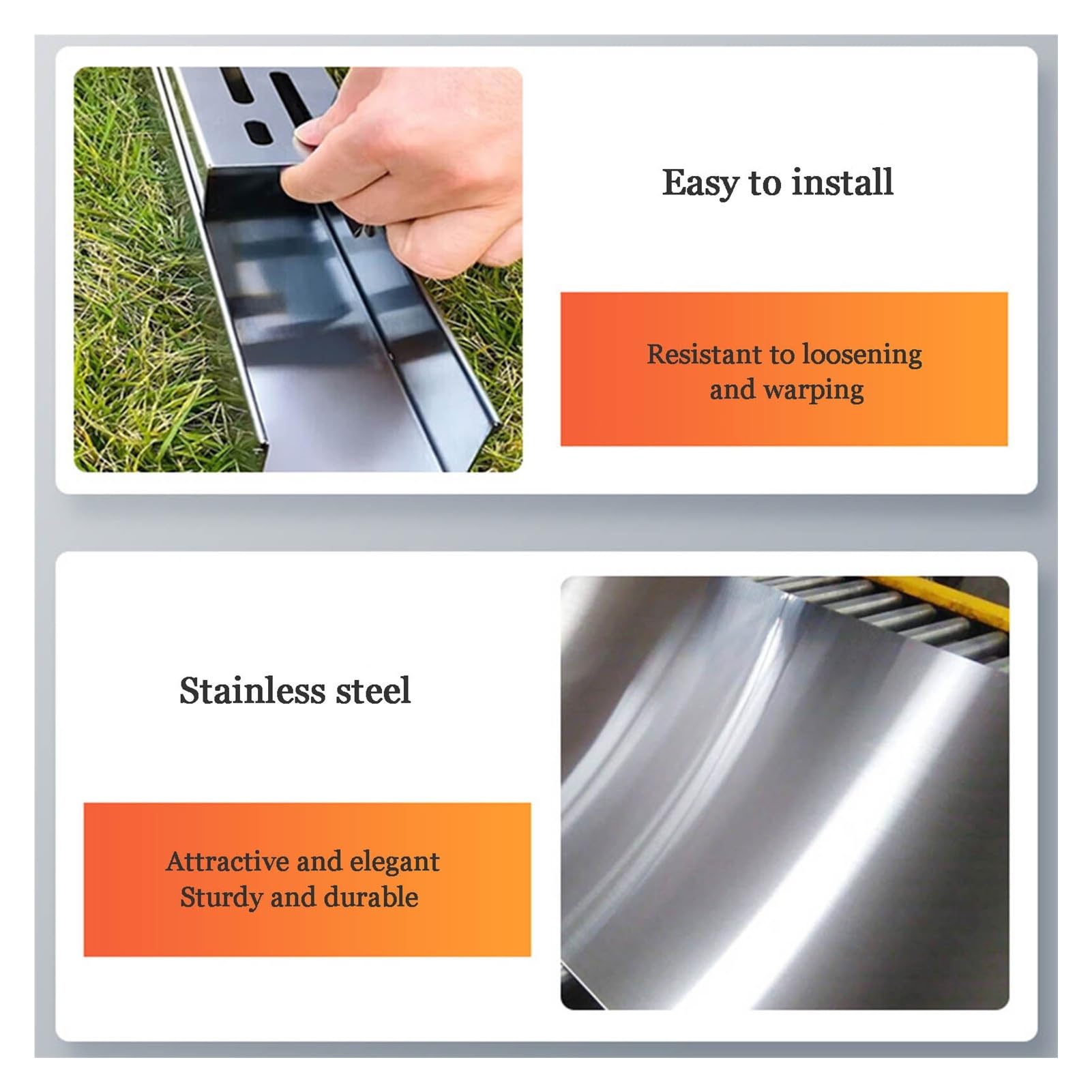Stainless Steel 304 Drainage Channel Kit 90° Angle Corner Trench Drain