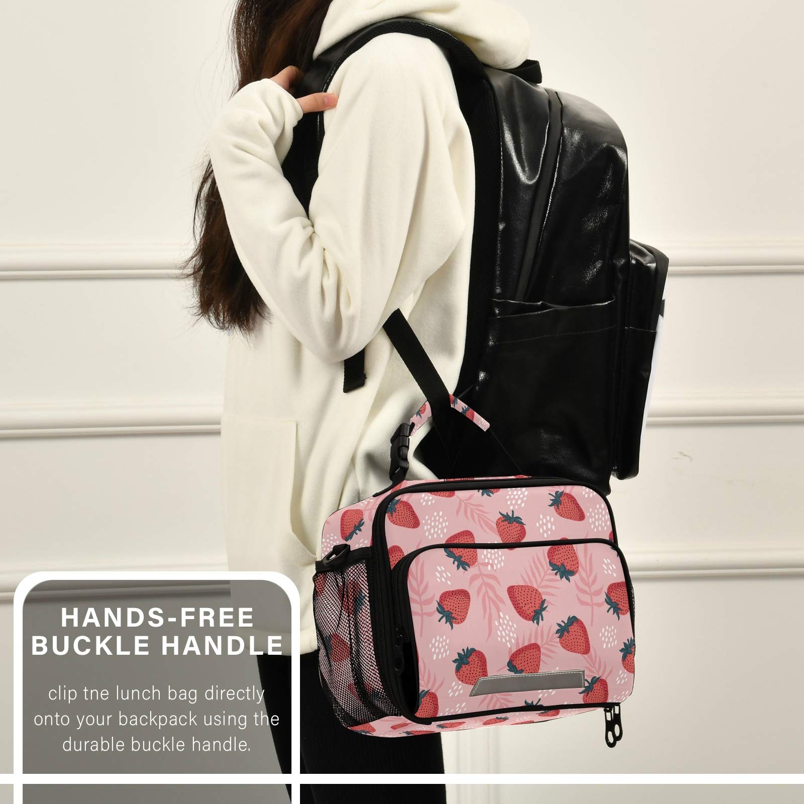Sac Isotherme Baggu Puffy Cooler Bag – Motif Fraise Rose, Grand Format, Neuf Avec étiquette, Parfait Pour Pique-nique Ou Plage