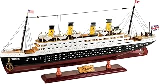 SAILINGSTORY Wooden RMS Titanic Model Cruise Ship Liner 1/400 Scale Replica 24" Titanic Ship Model Gifts