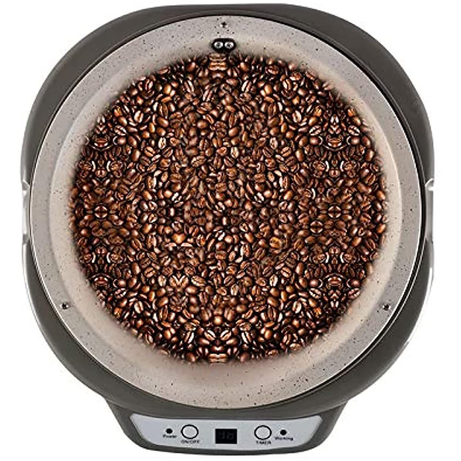 Tostador De Café Doméstico Máquina Eléctrica Para Hornear El Grano De Café Temperatura Ajustable Secador De Frutas Secas Y Granos Para Granos Cacahuetes Harina Hierbas (Color : Gray)