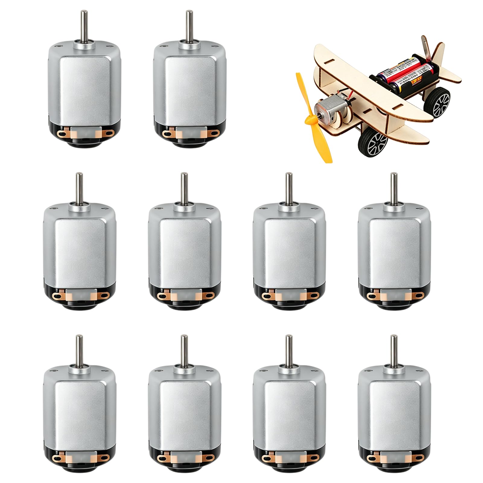 ANGEEK 10 mini motores DC 1,5 V-6 V Micro130 motor eléctrico 23000 RPM