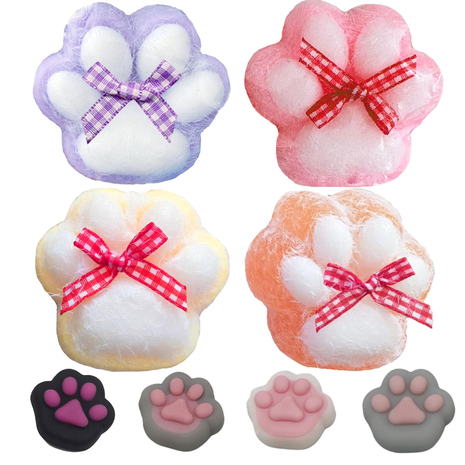 Taba Squishy Katzenpfote – Weiches Quetschspielzeug, Stressabbau, Aus TPR, Rosa, 1 Stück