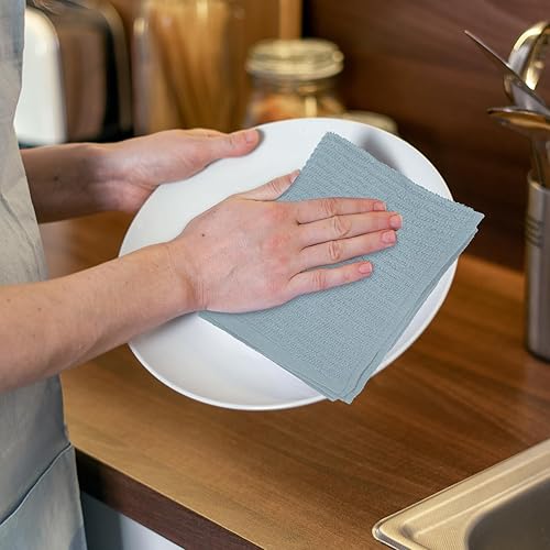 Miniatura 3 de Paquete de 12 toallas para mopa de barra de cocina, algodón, 16 x 19 pulgadas, trapos y paños de limpieza, platos, servicio de limpieza, toallas de