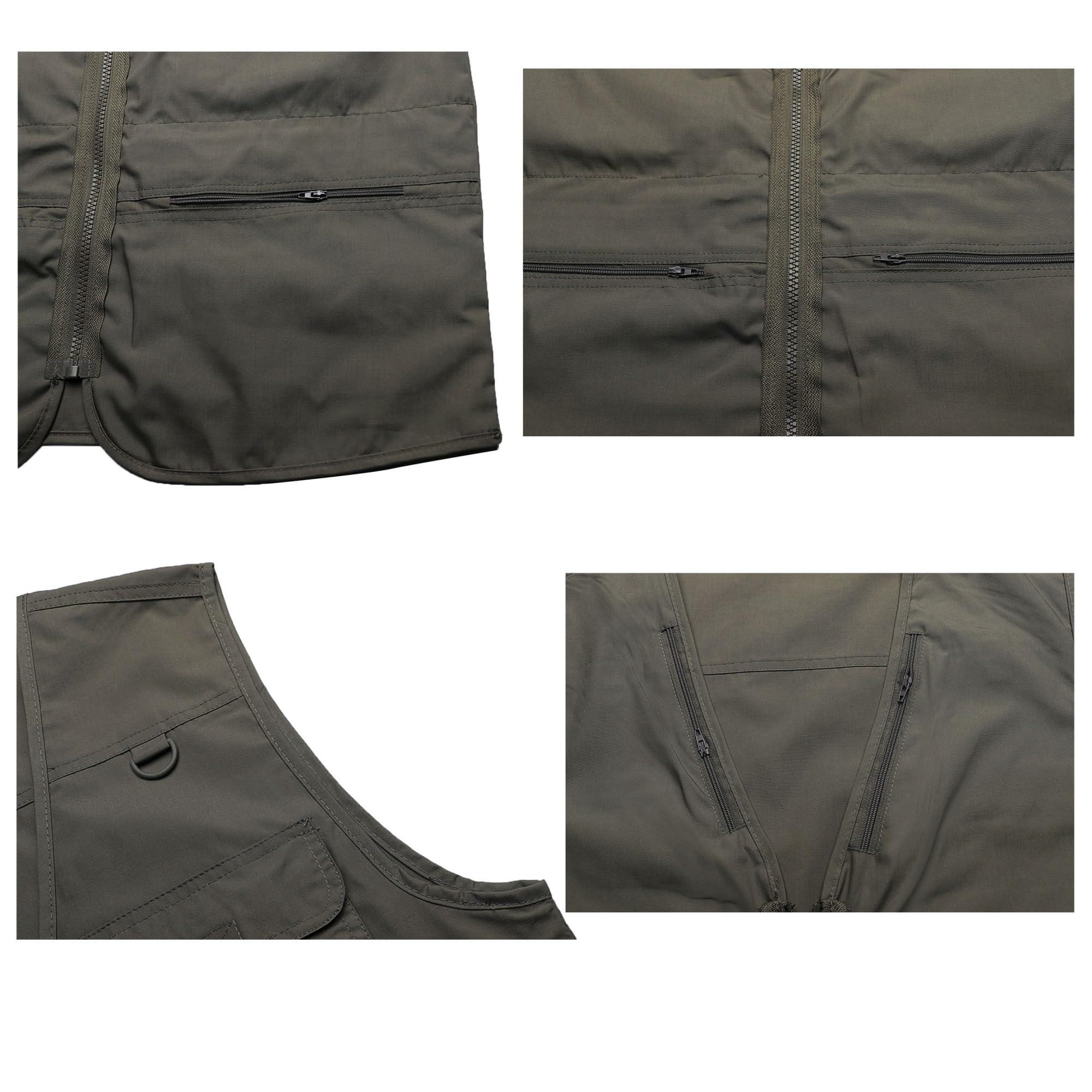 Wygwlg Gilet da Pesca da Uomo con Tasche, Giacca da Fotografo