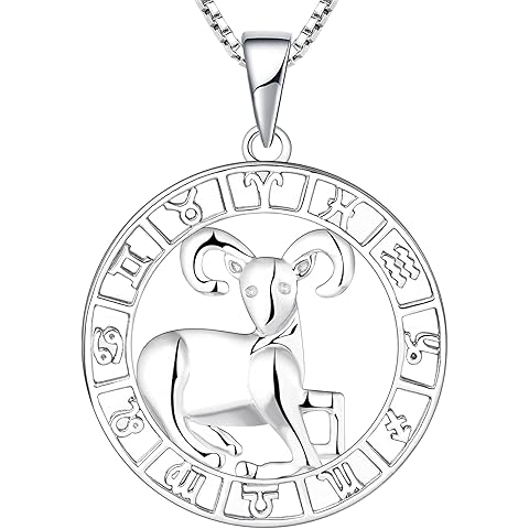 YL Constellation Necklace Sterling Silver Zodiac Pendant Astrology Horoscope Jewelry for Women