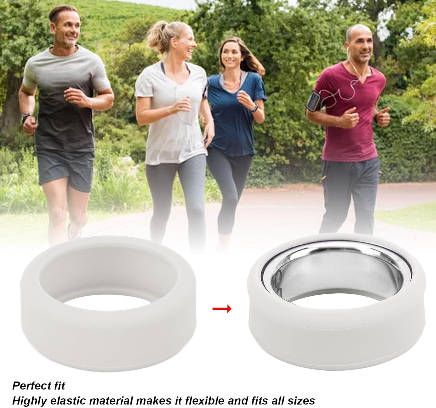 Zopsc Silicone Ring Cover, Ring Protector Case Compatible with Smart Ring Protector, Silicone Smart Health Ring Protector.