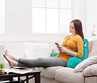 Vista 7 de Nestl - Almohada de lectura con espuma viscoelástica triturada, diseñada para sentarse en la cama y el sofá, con soporte ajustable para la espalda