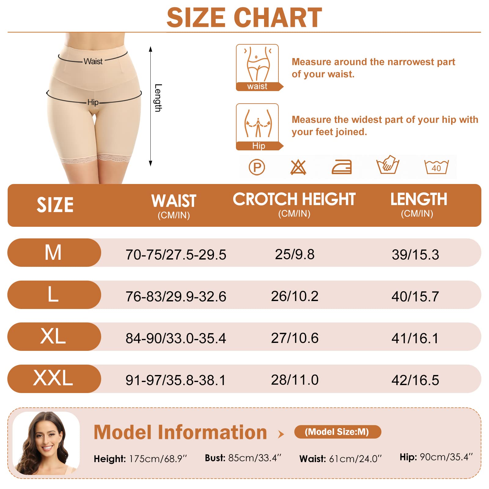 Xnova Damen Bauchweg Unterhose Miederpants Miederhose Shapewear, Anti-Chafing Spitzen Shorts Hipster Panty, Unter Rock Kurz Hose Blickdicht