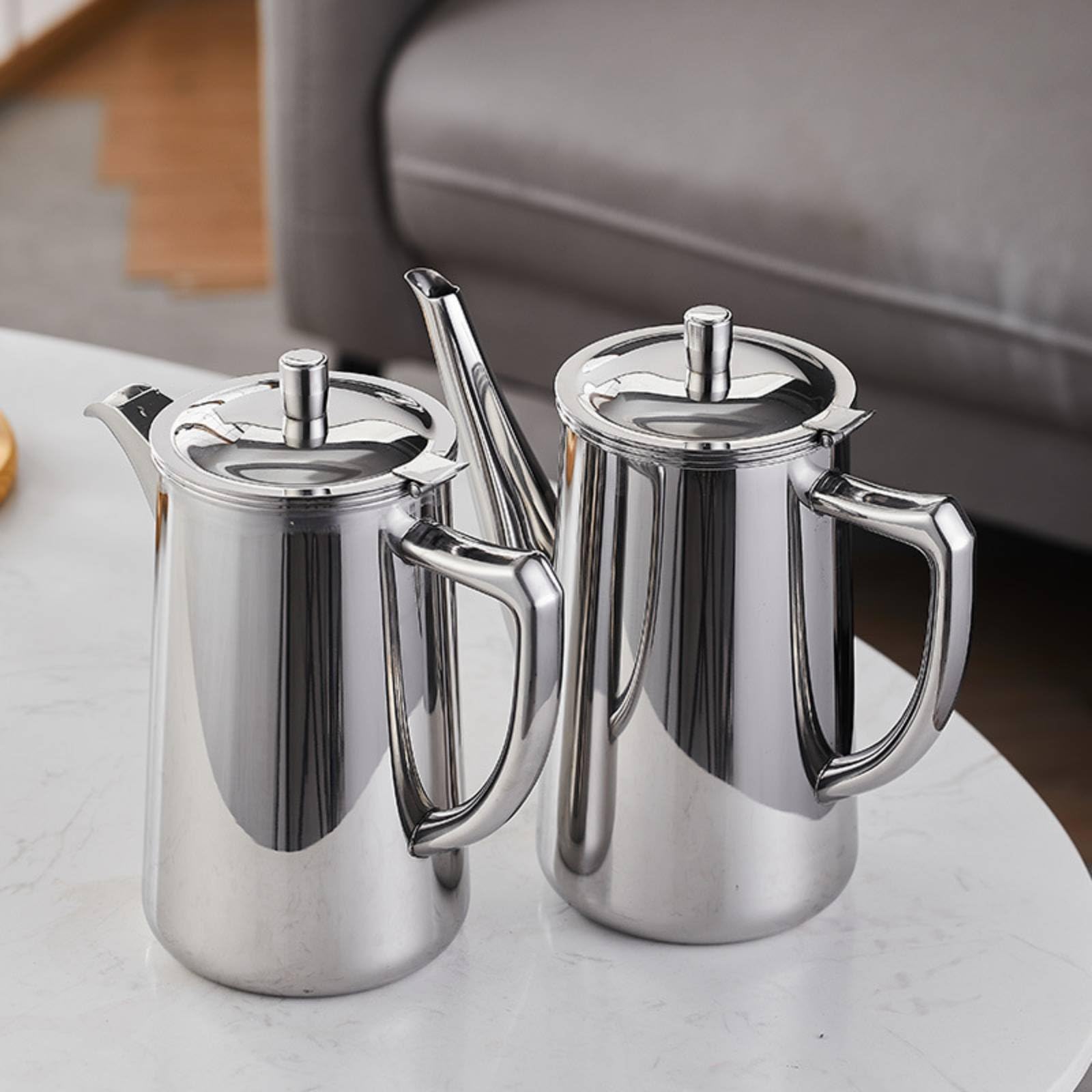 Jarra para Agua O Jugo Acero Inoxidable con Cuerpo y Portátil para Servir Bebidas Frías en Reuniones Amigos O Comidas Diarias Acuado para Restaurante O Cocina, style to 1