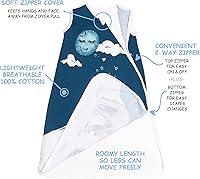 Vista 3 de JumpOff Jo - Saco de dormir para bebé de diseño prémium - Manta 100% algodón, fácil cambio de pañales, saco sin mangas para envolver - Mama Bear