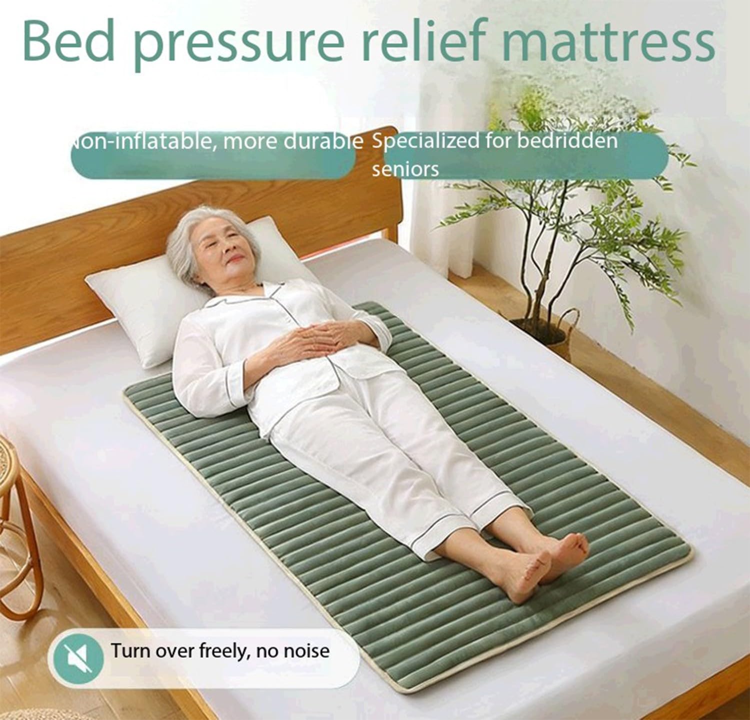 Prévention Escarres,Matelas Anti-Décubitus,Remplissage en Tubes Creux Souples,Structure Respirante,Répartition du Poids Corporel,Soutien pour Personnes Alitées, Oins À Domicile 70X190cm