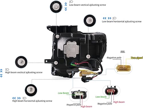 Miniatura 6 de VLAND Faros delanteros LED reflectantes  luces traseras ahumadas con señal de giro roja para Ford F150 XL 2009-2014 STX XLT FX2 Lariat FX4 King