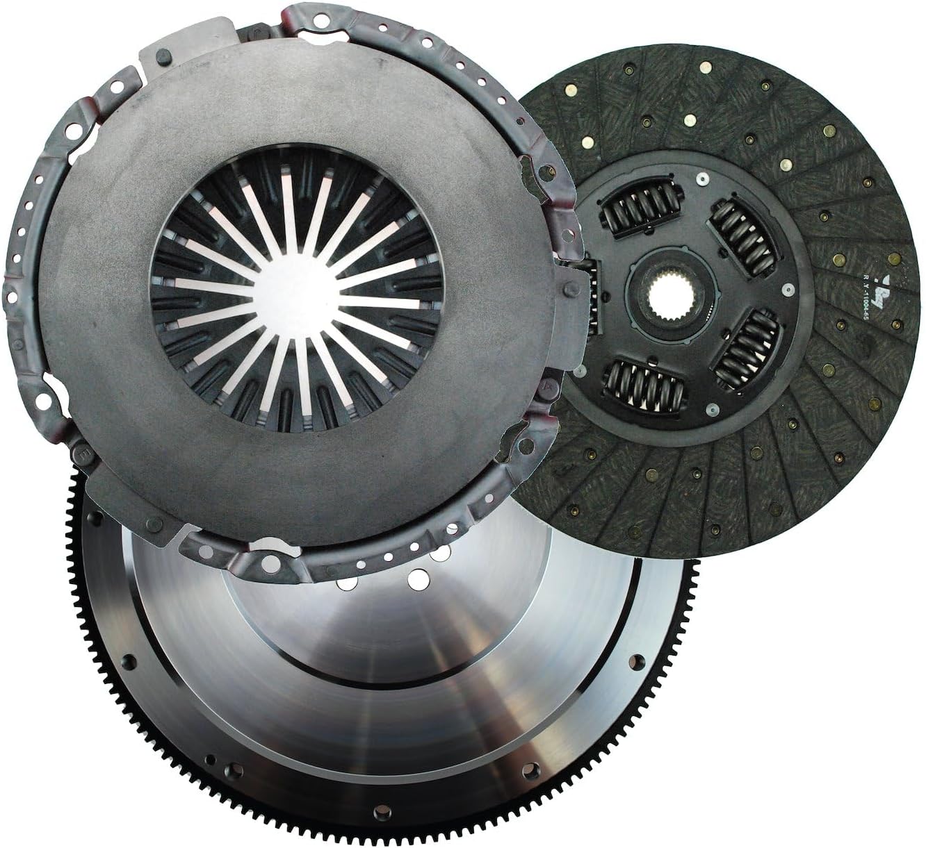 Ram Clutch Kit, HDX, Single Disc, 12 in Diameter, 1-1/8 in x 26 Spline, Sprung Hub, Steel Flywheel, Organic, 6 Bolt Crank