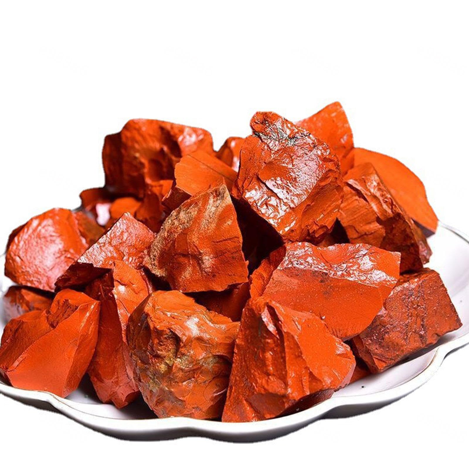 Cristalli Grezzi di Diaspro Rosso e Pietre Curative - Rocce Naturali per Burattatura e Pietre Grezze e Cristalli Fai da Te - 2,2 Libbre (Circa 1000 Grammi),2-3cm
