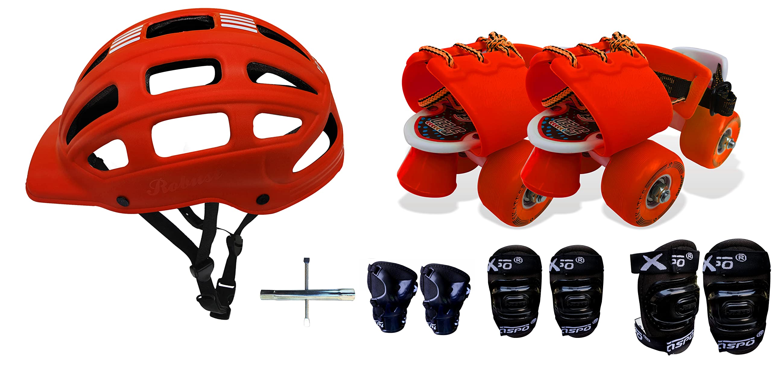 Jaspo Halloween Pro Junior Skates Combo(Skates+Helmet+Knee+Elbow+Wrist) Suitable for Age Upto 5 Years (B01I59NVXU) Amazon Price History, Amazon Price Tracker