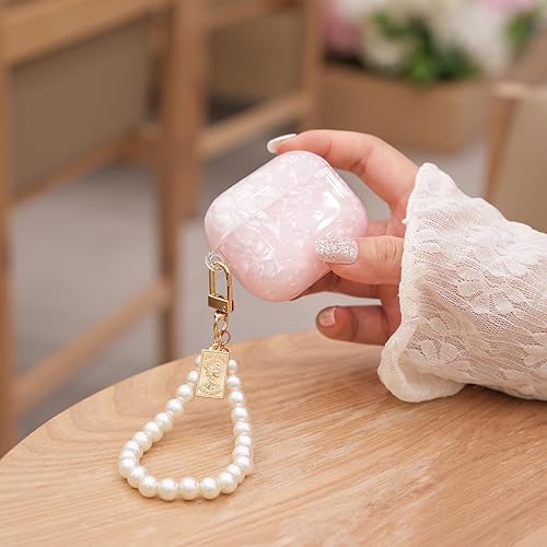 Miniatura 9 de Funda para Airpods Pro 3 2025, bonita y divertida funda de TPU suave con purpurina compatible con Airpods Pro de 3ª generación con llavero de perlas