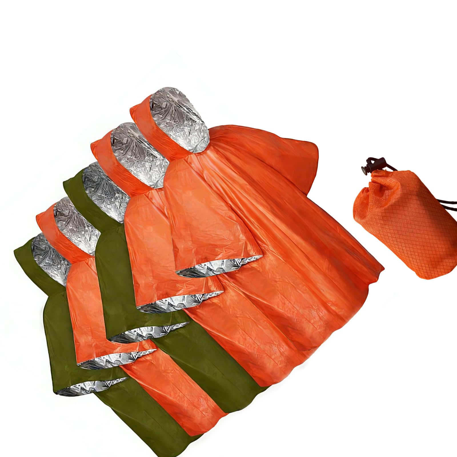 HDOYTXXM 5Pcs Waterproof Reflective Shelter Blanket Rainwear for Severe Conditions and Survival Kits Portable Crisis Rainwear