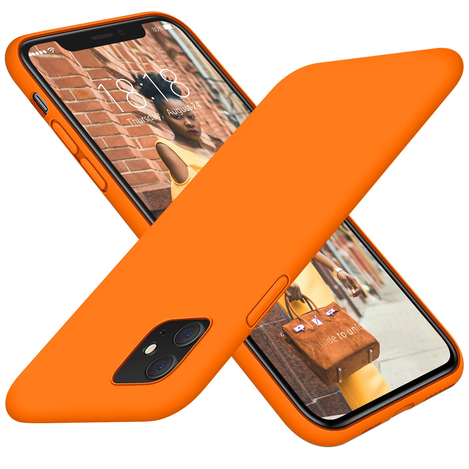 DTTO Compatible with iPhone 11 Case, [Romance Series] Full Covered Silicone Cover [Enhanced Camera and Screen Protection] with Honeycomb Grid Pattern