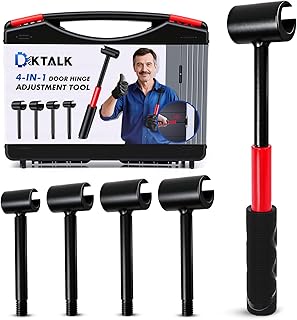 4-in-1 Door Hinge Adjustment Tool for Residential & Commercial, Heavy Duty Gap Adjusting Wrench with Thread Design & Rubber Handle