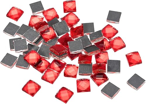 Miniatura 8 de MECCANIXITY Azulejos de mosaico, 55 piezas, 13 caras de cristal con purpurina de 0.4 x 0.4 in para manualidades a granel, kits de arte de mosaico,