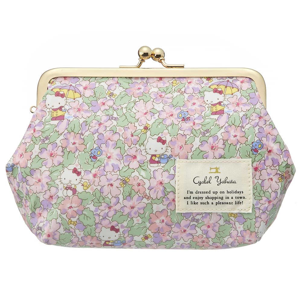 キティ 花柄シリーミラー付きポーチ Amazon.co.jp: がま口 化粧