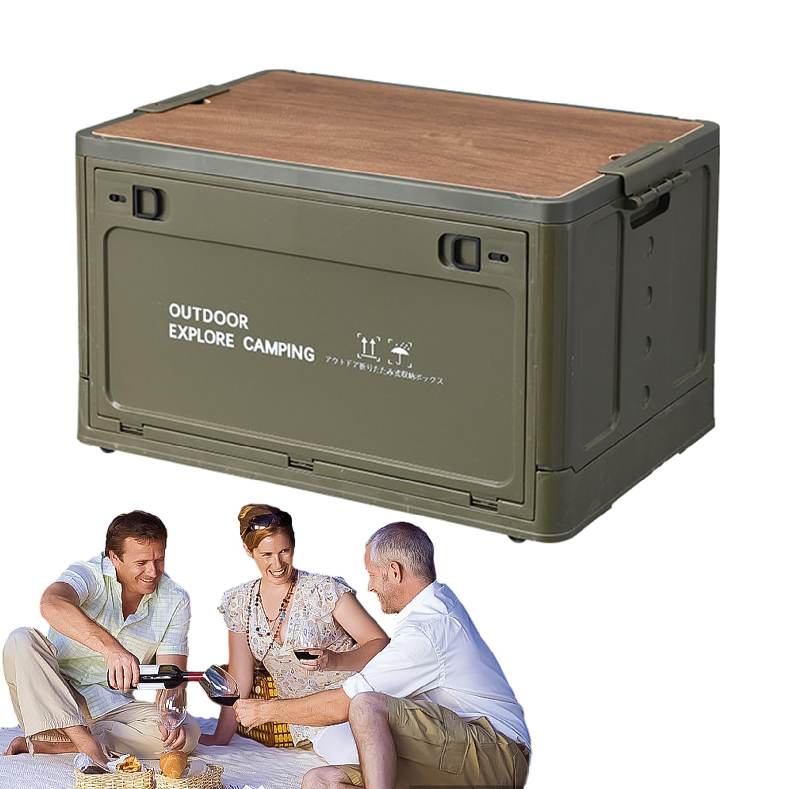 Generico Faltbare Aufbewahrungsboxen, Faltbare Aufbewahrungsboxen | Campingboxen, Outdoor-Aufbewahrungsboxen, Gartenwerkzeug, Camping, Aufbewahrungsboxen für Garage und Outdoor-Aktivitäten