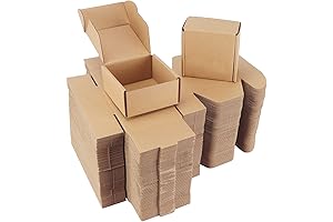 4x4x2 Small Kraft Boxes with Tab Lock for Shipping