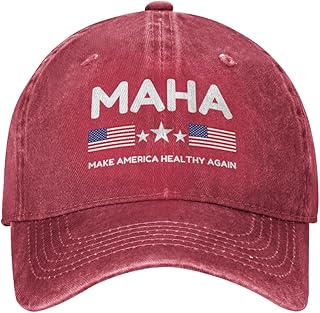 MAHA Hat - Adjustable Make America Healthy Again Hat Denim Hats for Men Women Distressed