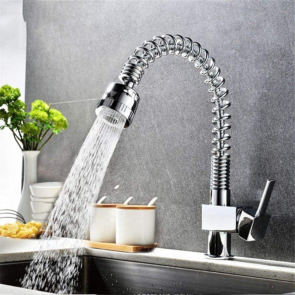 Robinet de cuisine à ressort pour simplifier la vaisselle et le rinçage