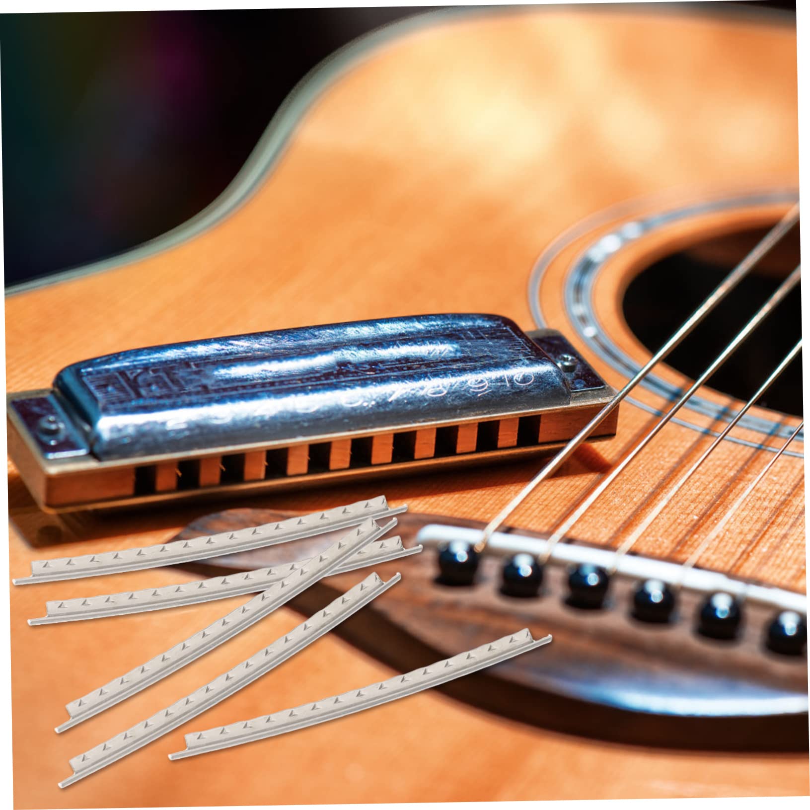 HEMOTON Sets Guitar Fret Wire Set White Copper for Electric Guitars Fret Wire Setter Tools for Classical and Electric Fretboard Accessories Pcs