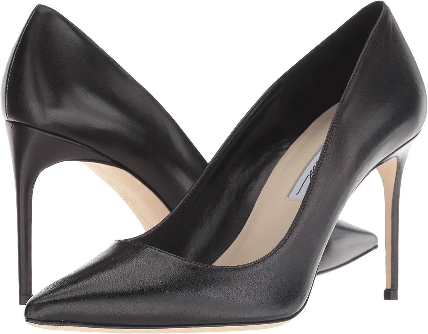 Brian Atwood VALERIE Pump Black Leather Pointed Toe Dress Pumps