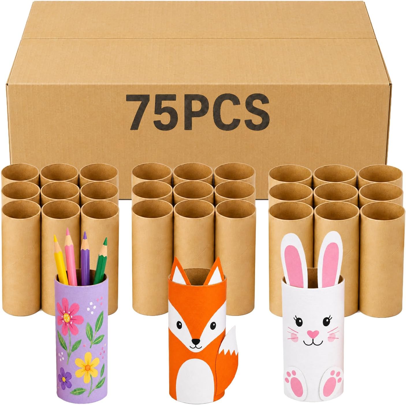 150 Pack Paper Tubes for Crafts, 3 Sizes 1.7x3.7 in Cardboard Craft Tubes