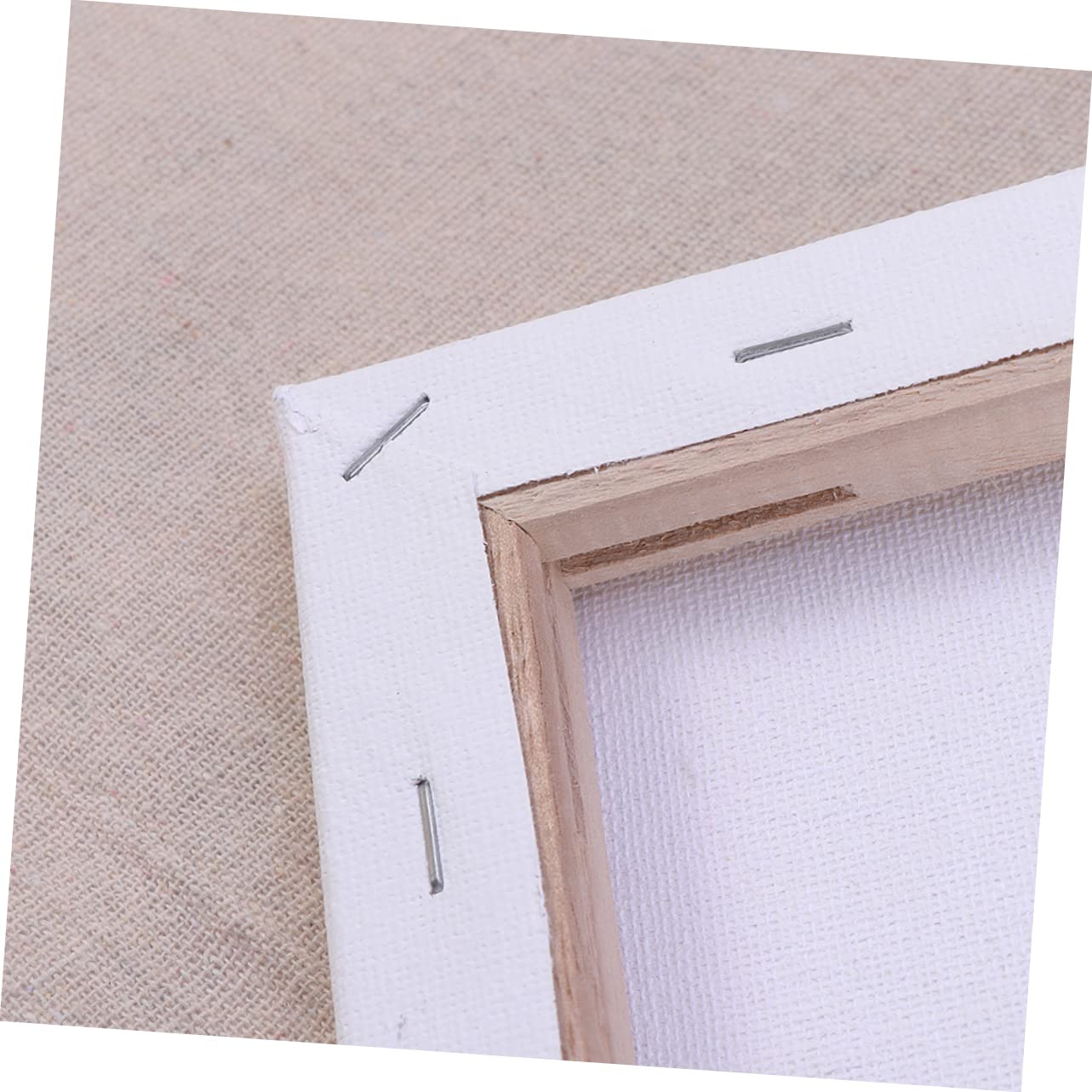 Toile Tendue Blanche en Coton Lin 6 Pièces pour Peinture