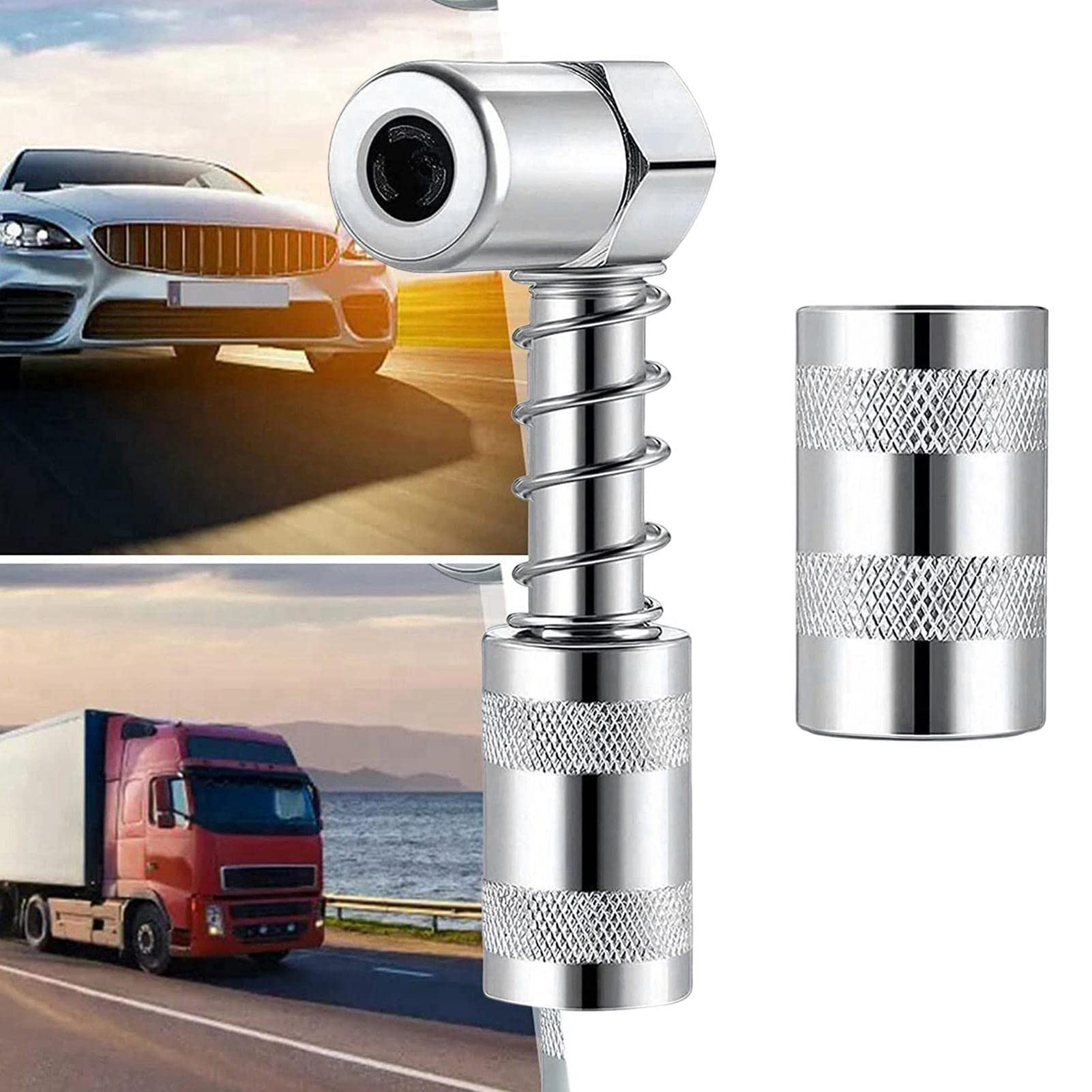 Accoppiatore A 90° Per Ingrassatore – Adattatore Angolare Con Manicotto – Raggiungi Punti Stretti – Per Auto, Camion, Fattoria – Pressione 4500 PSI