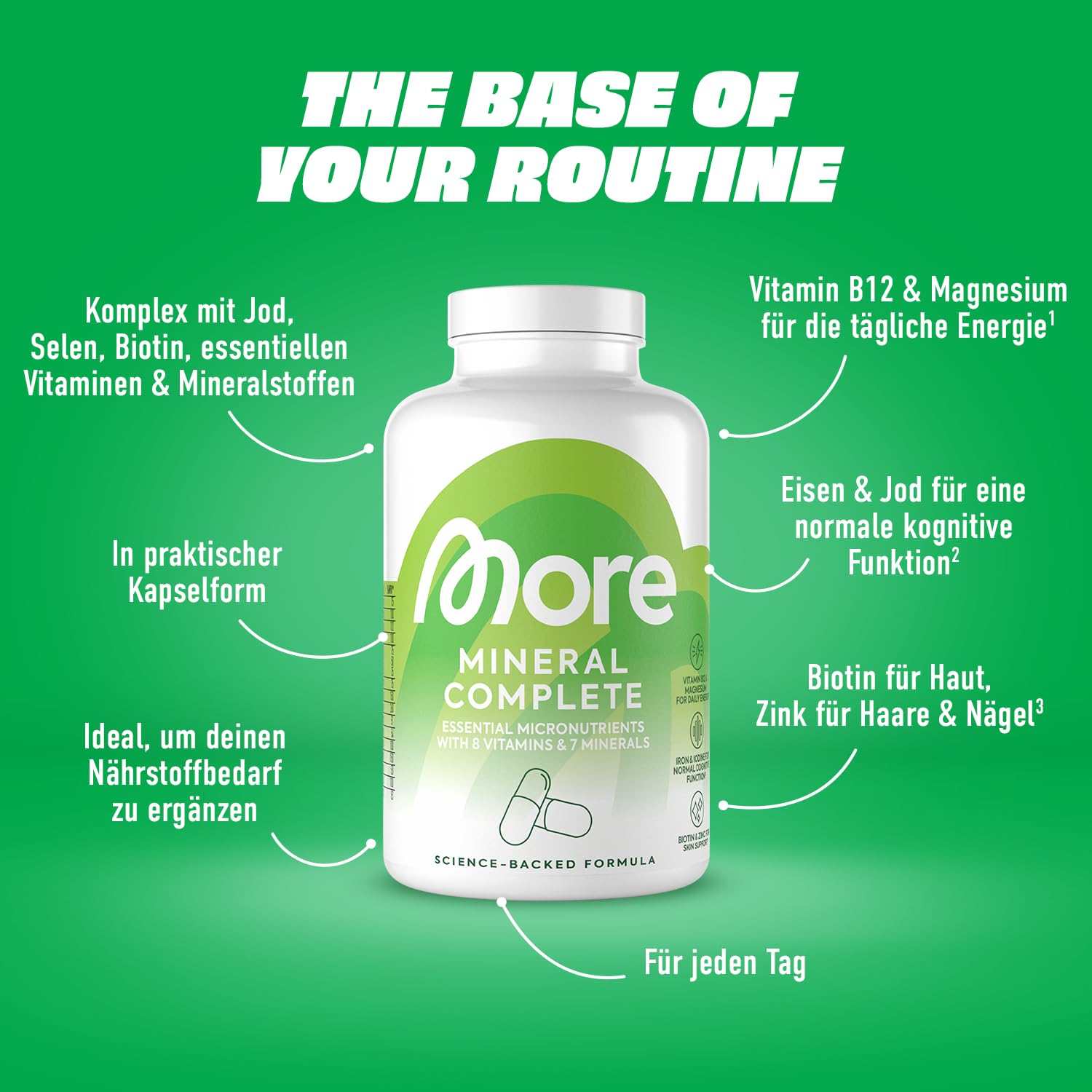 More Mineral Complete V4, 150 Kapseln | mit Vitaminen und Mineralstoffen, vegan, made in Germany