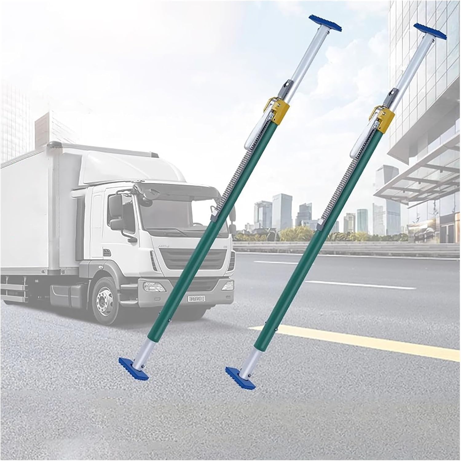 Load Lock Holder Truck Bed Bars Ratcheting Cargo Stabilizer Bar,Easy Setup Truck Cargo Barm,for Pickup Truck Bed Trailer Semi Trailer(92.52-107.48in)