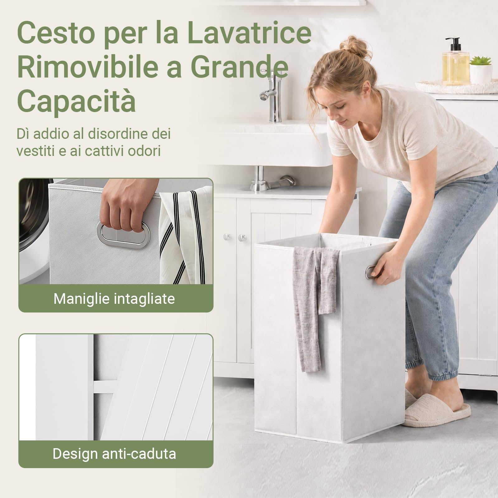 SoBuy Mobiletto Bagno Salvaspazio con Cassetto e Cesto Portabiancheria | 40x38x90cm Armadietto Stretto Verticale per Bagno Piccolo o Lavanderia Mobile Bagno in MDF Bianco, BZR21-II-W