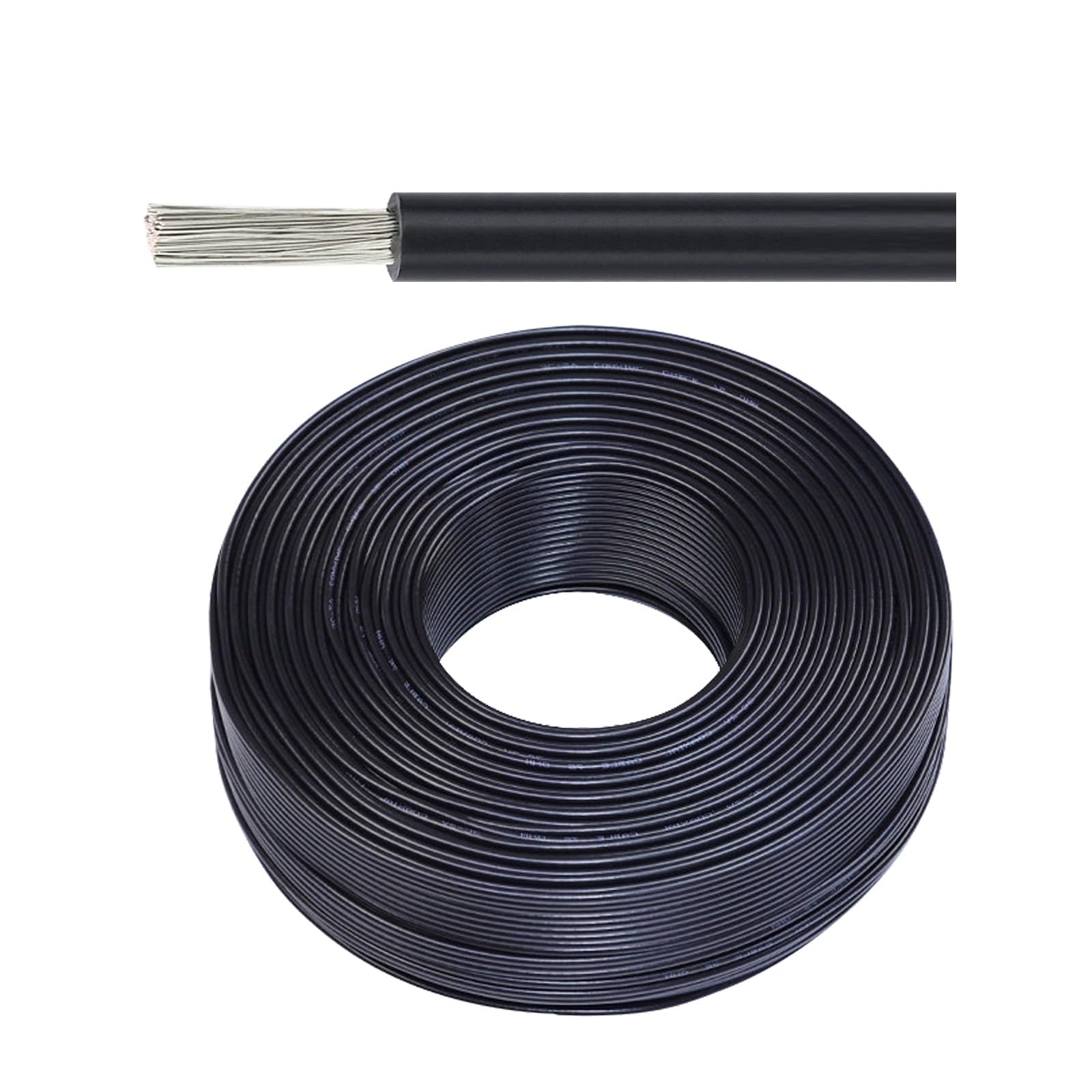 Fil électrique noir UL1569 en cuivre étamé de 14 AWG pour panneaux de commande