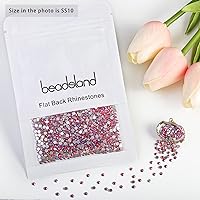 Vista 202 de Beadsland 1440 diamantes de imitación de cristal con parte trasera plana, gemas redondas, sombra dorada, SS20, 0.181-0.189 in