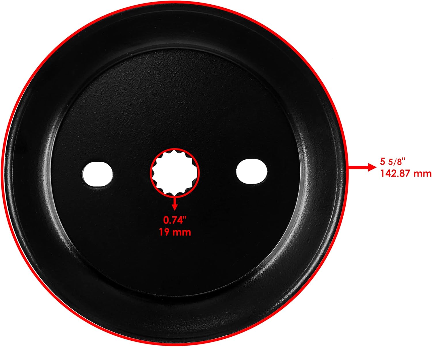 Caltric 3 Spindle Assembly with Pulley 48" Deck Compatible with John Deere X360 X500 X520 X530
